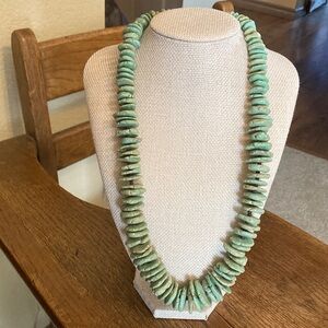 Native American Turquoise Graduated Disc Necklace
